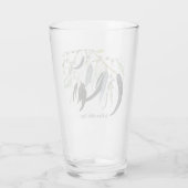 Verre feuille de gomme verte pâle avec message (Dos)