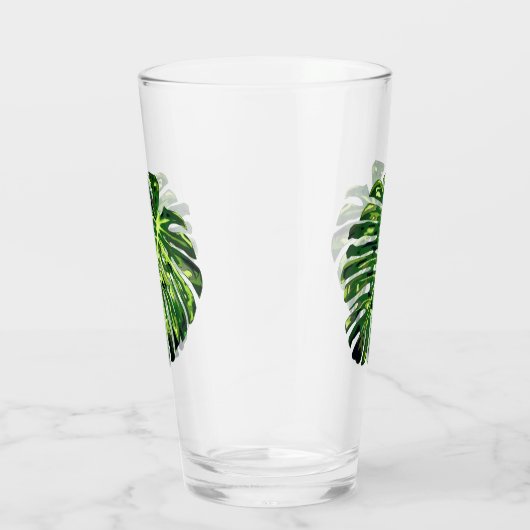 Verre Feuille de monstère tropicale - Exotique (Droite)