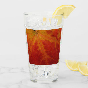 Verre Feuille d'érable rouge Abstraite Automne Photograp