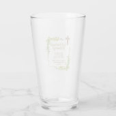 Verre Feuilles botaniquesBautizo Bautismo Nom du baptême (Dos)