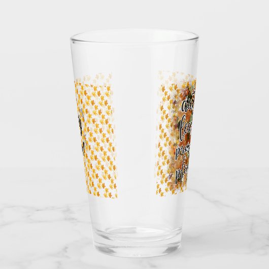 Verre Feuilles Citrouilles d'automne modernes (Droite)