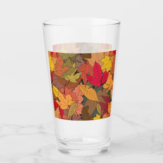 Verre Feuilles d'automne colorées (Dos)