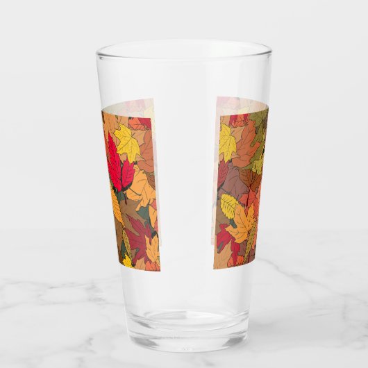 Verre Feuilles d'automne colorées (Droite)