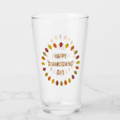 Verre Feuilles de chêne de Thanksgiving (Dos)