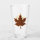 Verre Feuilles d'érable Brown et or (Dos)