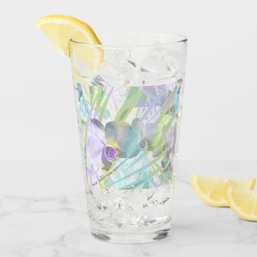 Verre Feuilles d'orchidées et de palmiers, tropicale (Devant glace)