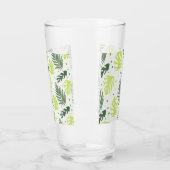 Verre Feuilles et pois tropicaux sur la texture. (Gauche)