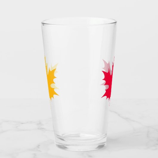 Verre Feuilles Gold et Red Maple (Gauche)