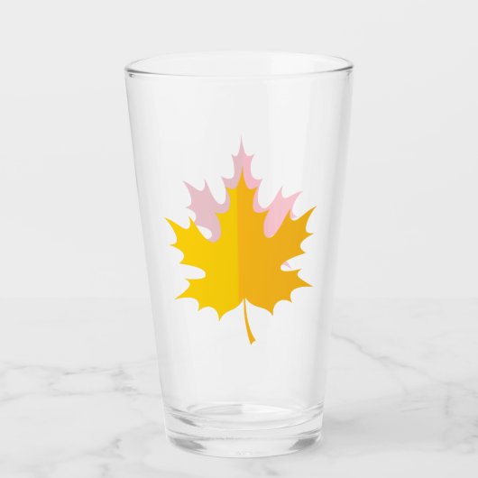 Verre Feuilles Gold et Red Maple (Devant)