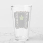 VERRE FEUILLES VERTES SUR NOIR (Dos)