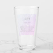 Verre Février Birthstone Amethyst conception (Dos)