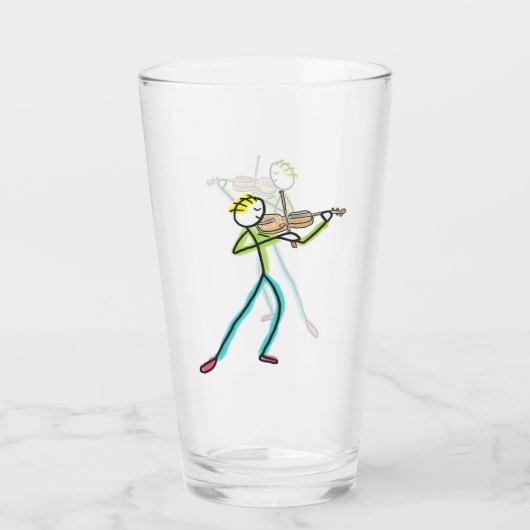 Verre Fiddle Playing Stickman (Dos)