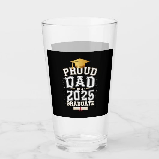 Verre Fier Papa D'Un Diplôme Familial De 2025 (Devant)