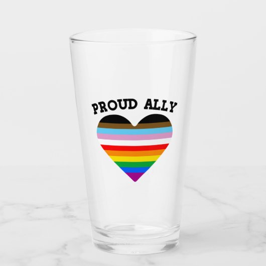 Verre Fière de l'Ally Progrès Fierté (Devant)