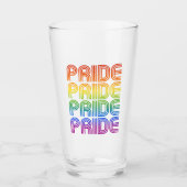 Verre Fierté Arc-en-ciel Rétro (Devant)