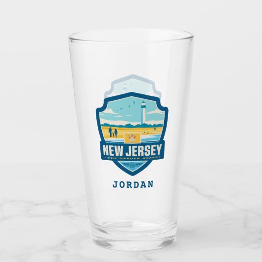 Verre Fierté de l'État | New Jersey (Devant)