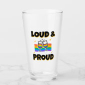 Verre Fierté LGBTQ Loud et fière arc-en-ciel (Devant)