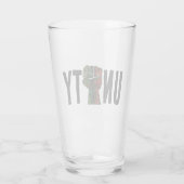 Verre fierté noire drapeau rouge vert poing panafricain (Dos)