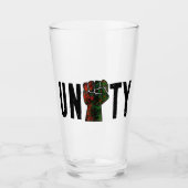 Verre fierté noire drapeau rouge vert poing panafricain (Devant)