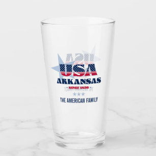 Verre Fierté patriotique de l'Arkansas Personnalisée