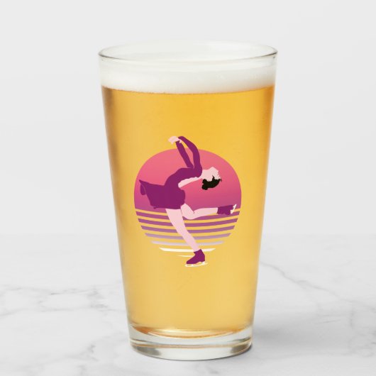 Verre Figure Patineuse - Art De La Danse Sur Glace (Devant (rempli))