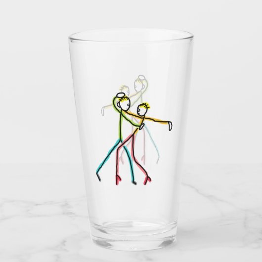 Verre Figures de danse salsa (Devant)