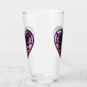 Verre Filigree Goth Coeur rose (Gauche)