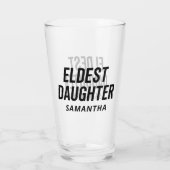 Verre Fille Aînée Vie Branchée D'Une Fille Drôle (Dos)