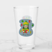 Verre Fille avec boîte cadeau de Noël (Dos)