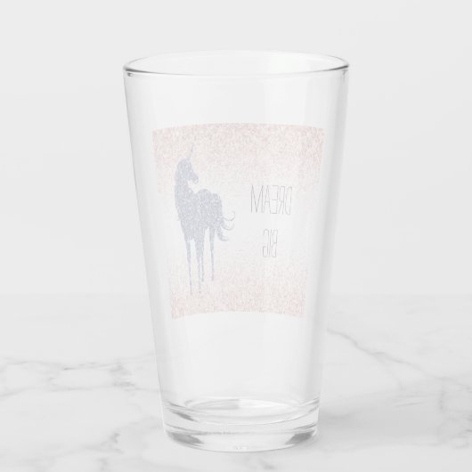 Verre Fille Glam Blush rose violet Parties scintillant U (Dos)