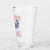 Verre Fille Glam Blush rose violet Parties scintillant U (Gauche)