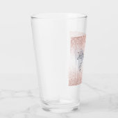 Verre Fille Glam Blush rose violet Parties scintillant U (Droite)
