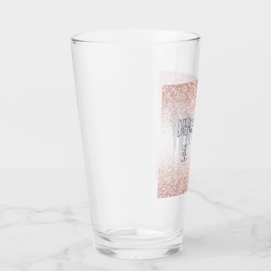 Verre Fille Glam Blush rose violet Parties scintillant U (Droite)