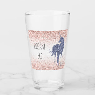 Verre Fille Glam Blush rose violet Parties scintillant U
