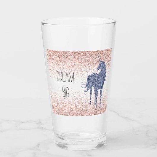 Verre Fille Glam Blush rose violet Parties scintillant U (Devant)