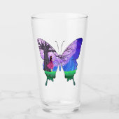 Verre Fille la nuit en forme de papillon (Devant)