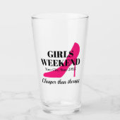 Verre Filles week-end rose stiletto bachelorette (Devant)
