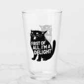 Verre First Of All I'm A Delight Roaring Black Cat (Devant)