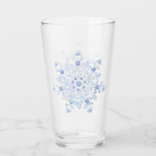 Verre Flacon de neige bleu glace