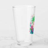 Verre Flamant rose de néon tropical (Droite)