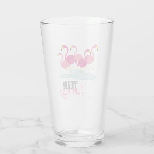 Verre Flamant rose d'équipe (Dos)