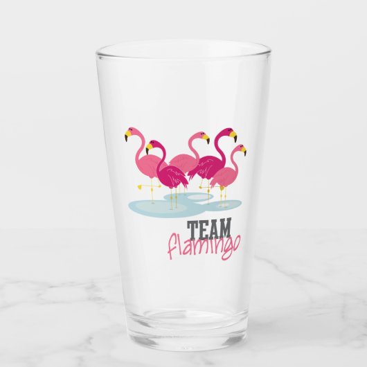 Verre Flamant rose d'équipe (Devant)