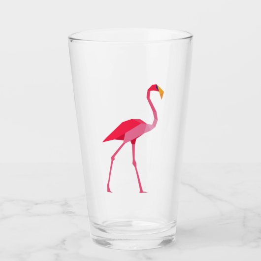 Verre Flamant rose rose (Devant)