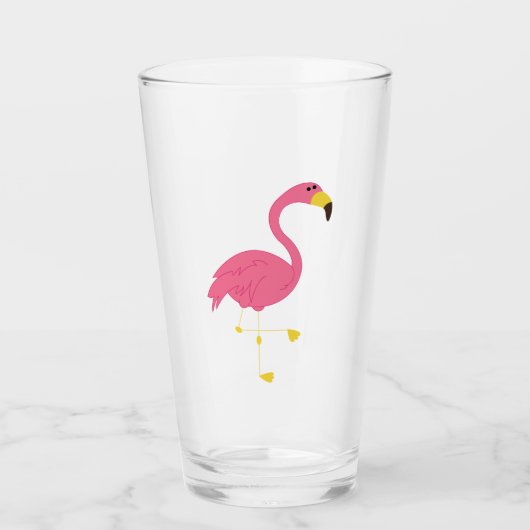 Verre Flamant rose rose (Devant)