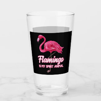 Verre Flamant rose Spirit Animal Tropical Oiseaux Fans