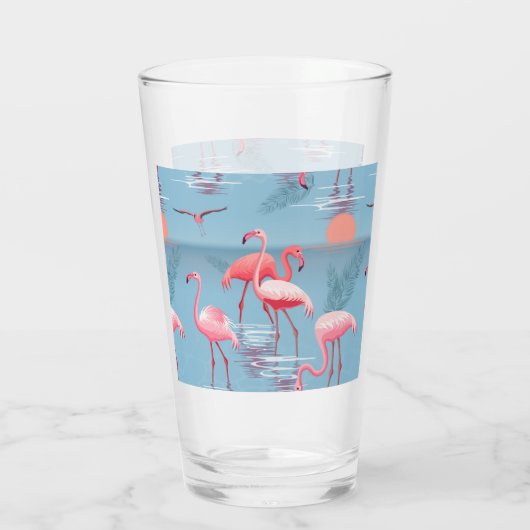 VERRE FLAMANTS ROSES MOTIF 1 (Dos)