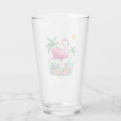 Verre Flamingo rose tropicale/Floride (Dos)