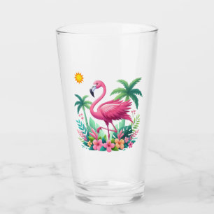 Verre Flamingo rose tropicale/Floride