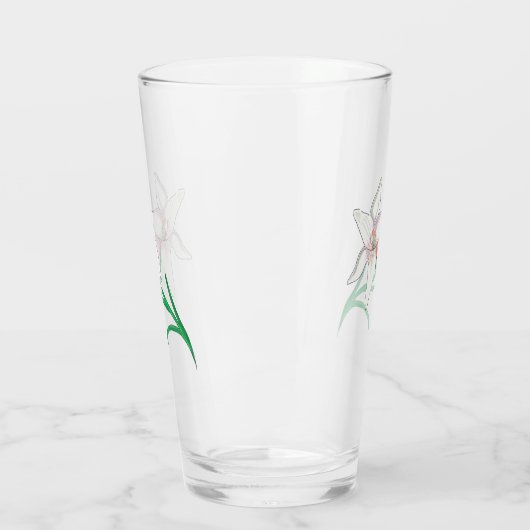 Verre Fleur blanche (Gauche)