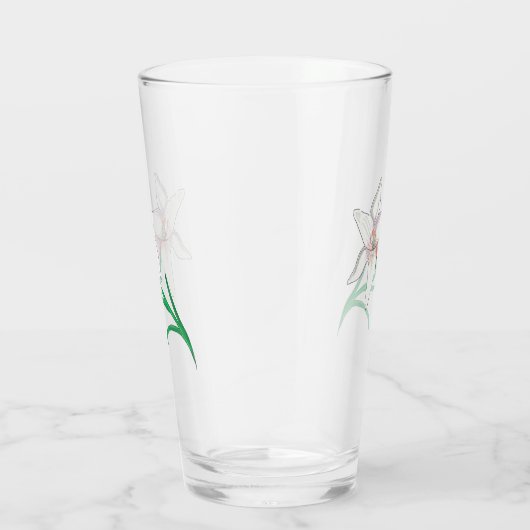 Verre Fleur blanche (Droite)